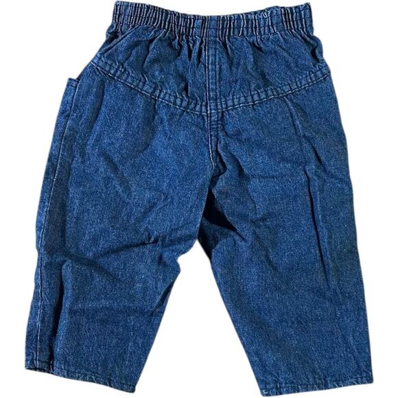 Police Officer Patch 1980’s Button Denim Pull Up Jeans - Picture 3 of 3